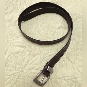 Faux Leather Belt Size: 16 Color: Brown